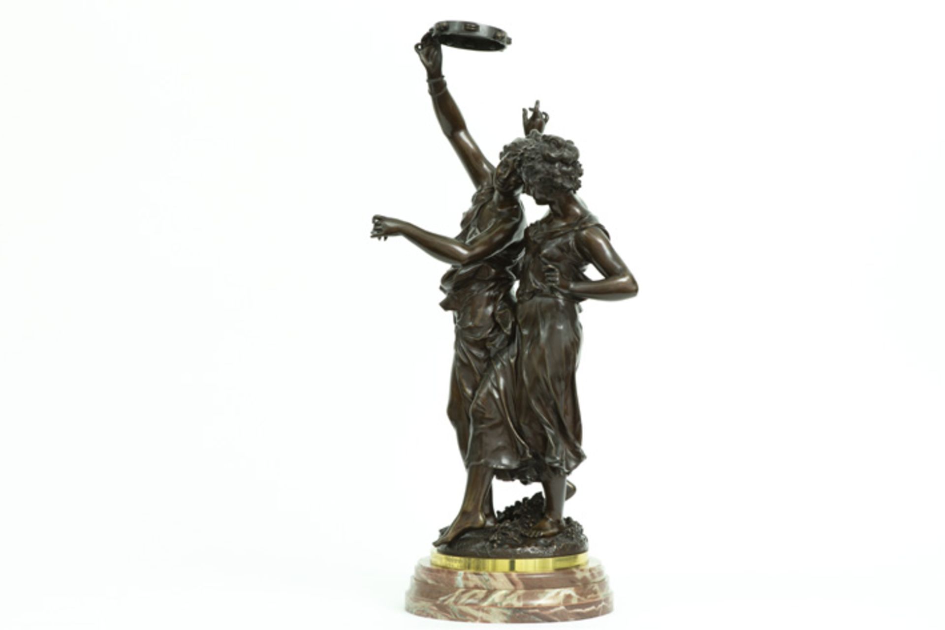 DUMAIGE HENRY ÉTIENNE (1830 - 1888) antieke dubbelsculptuur in brons : "Twee [...] - Image 2 of 5