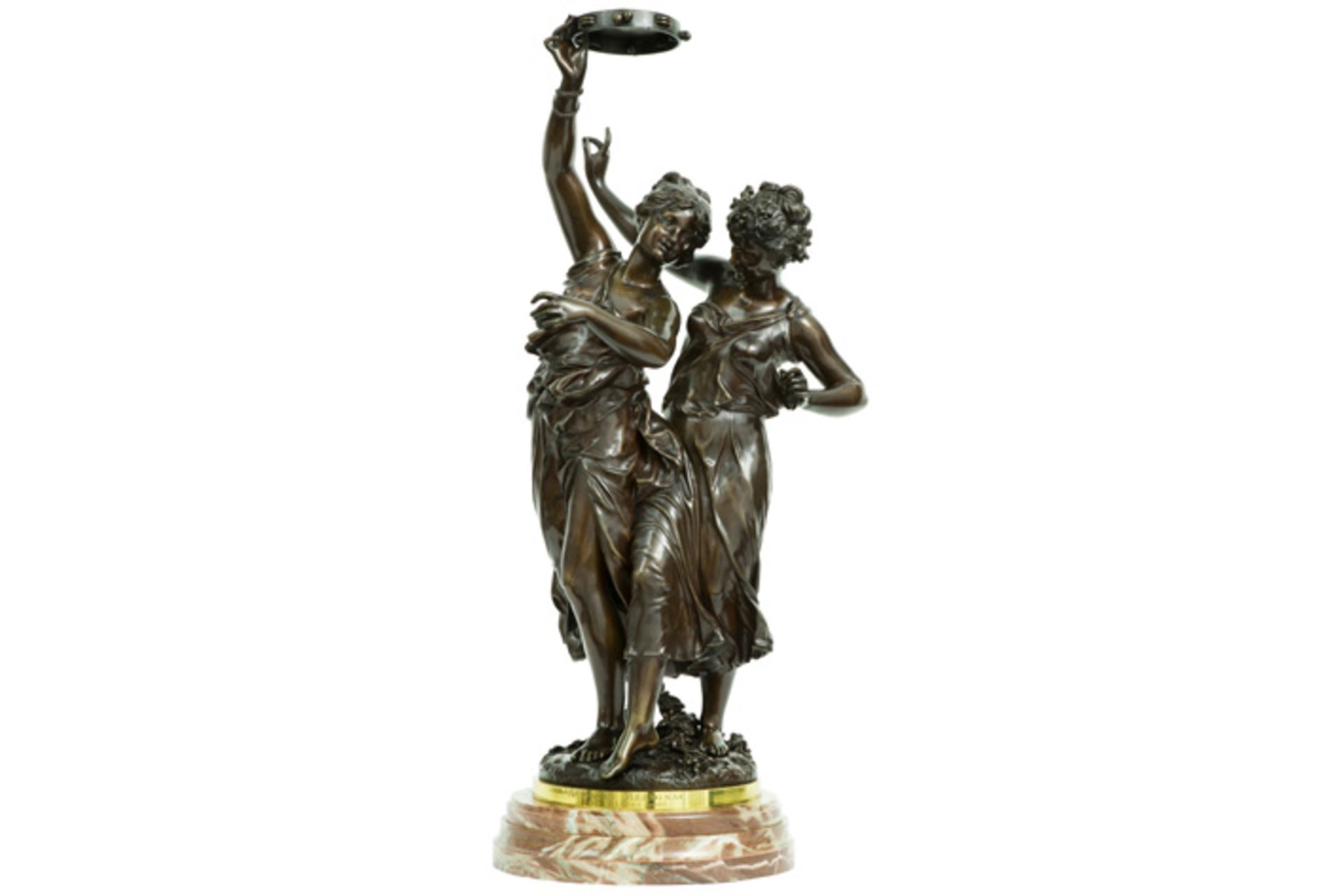 DUMAIGE HENRY ÉTIENNE (1830 - 1888) antieke dubbelsculptuur in brons : "Twee [...]