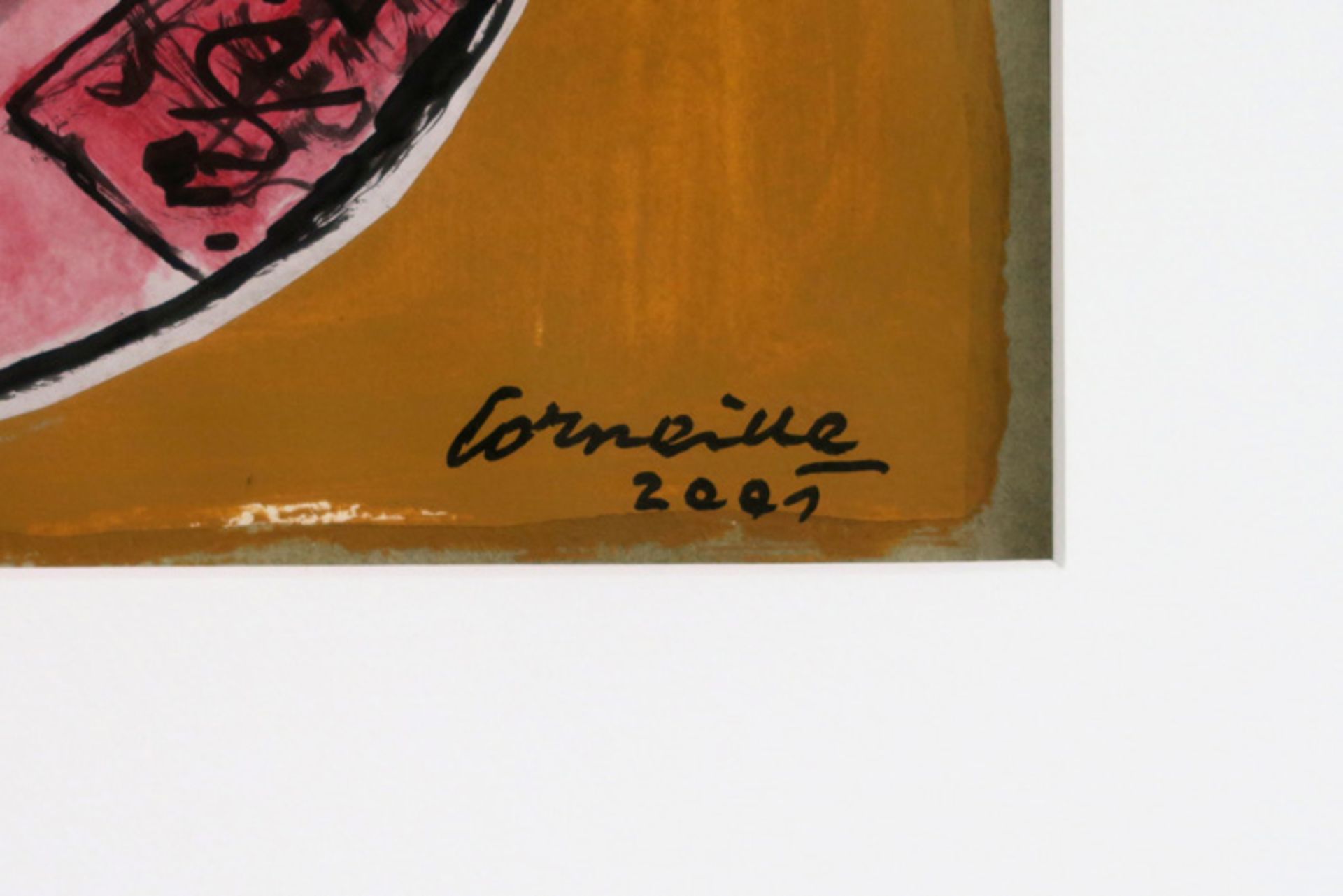 CORNEILLE (1922 - 2010) werk in gemengde techniek (gouache en collage) getiteld [...] - Image 3 of 3