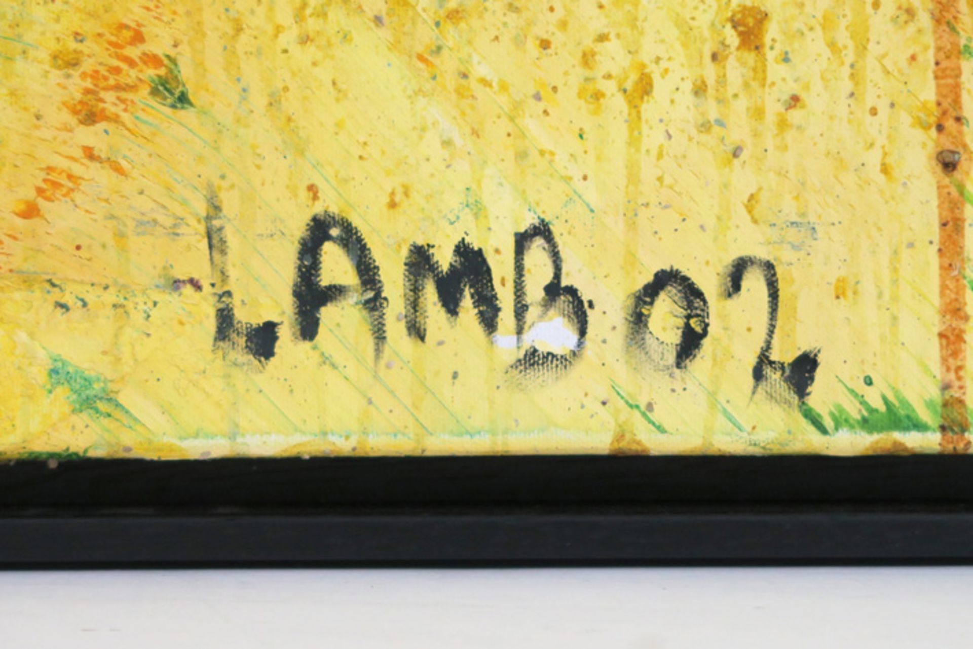 LAMB MATT (1932 - 2012) olieverfschilderij op doek : "Compositie" - 60,5 x 61 [...] - Image 3 of 4