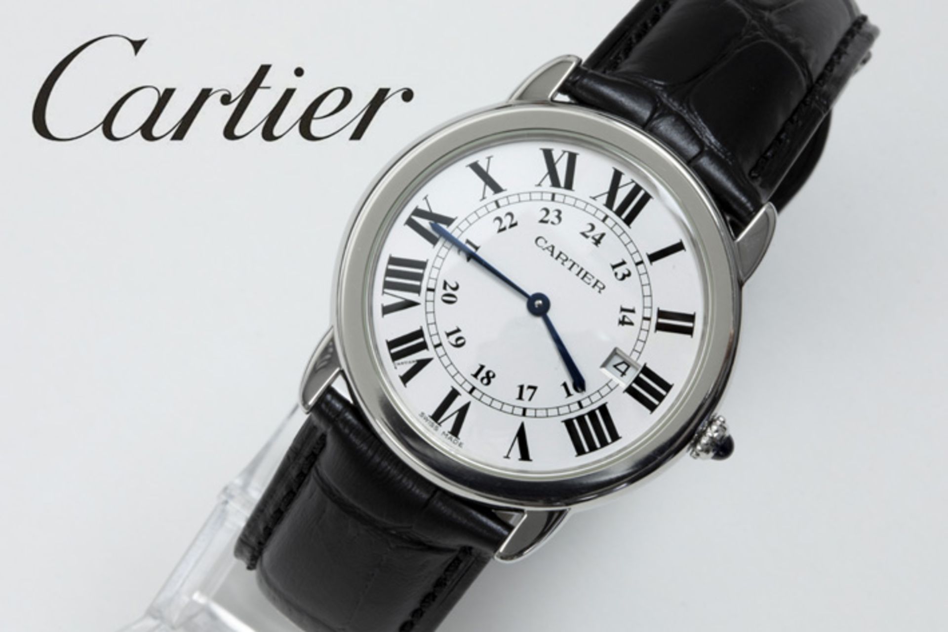 CARTIER volledig origineel quartz polshorloge - model "La Ronde" - in staal met [...] - Image 2 of 2