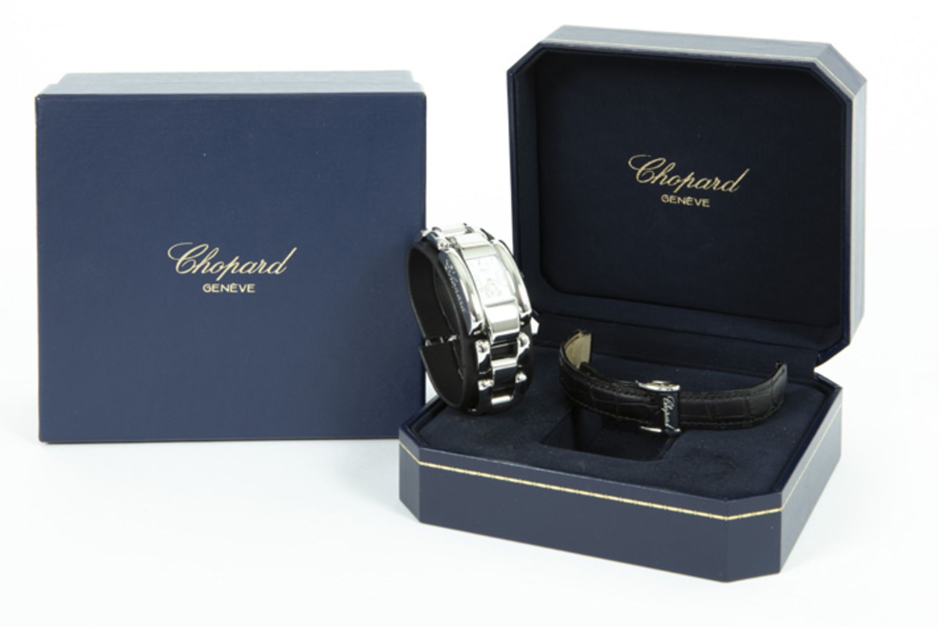 CHOPARD volledig origineel quartz damespolshorloge - model "La Strada" - in staal met [...]