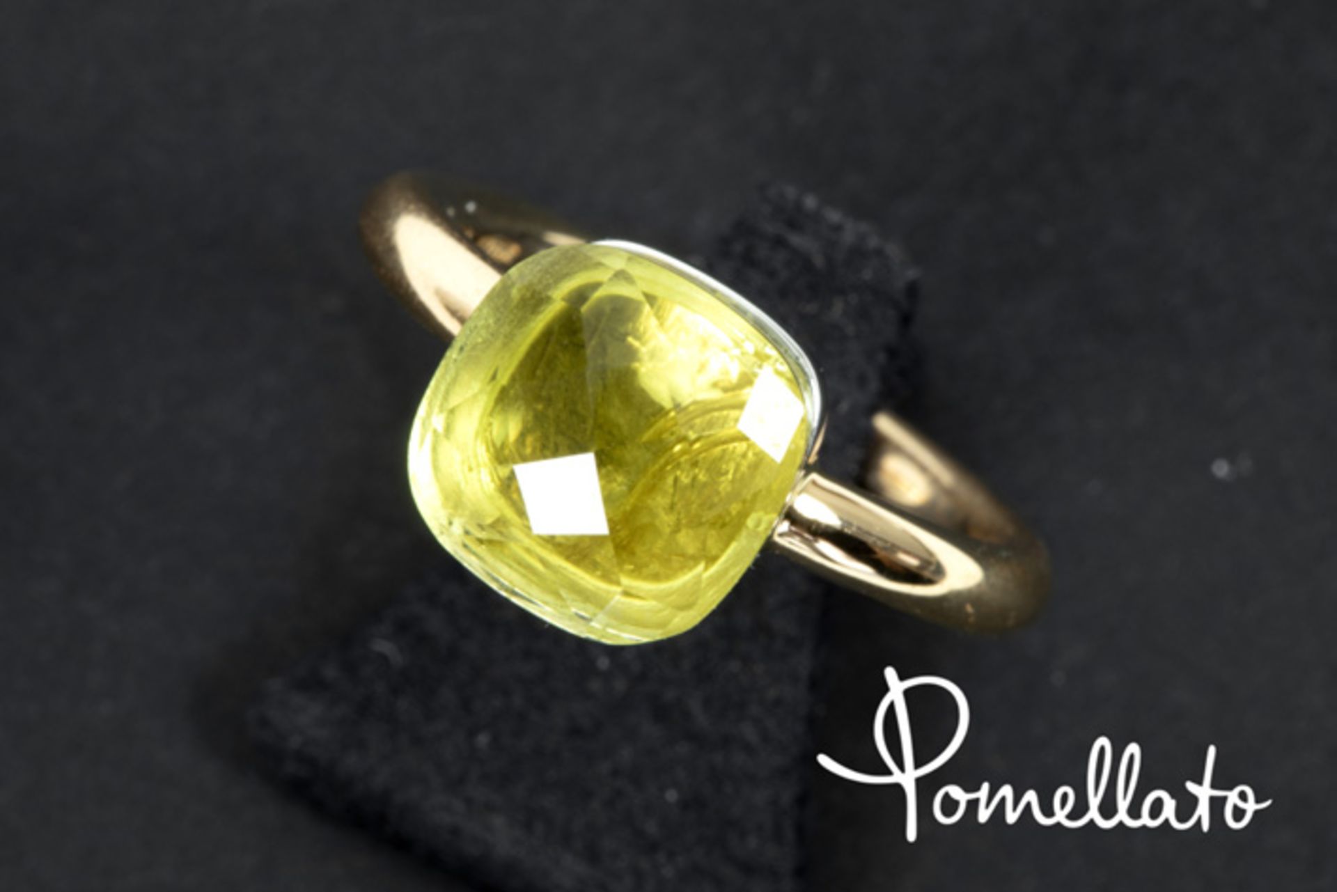 POMELLATO ring in roos en witgoud (18 karaat) bezet met een citrine getekend - - [...]