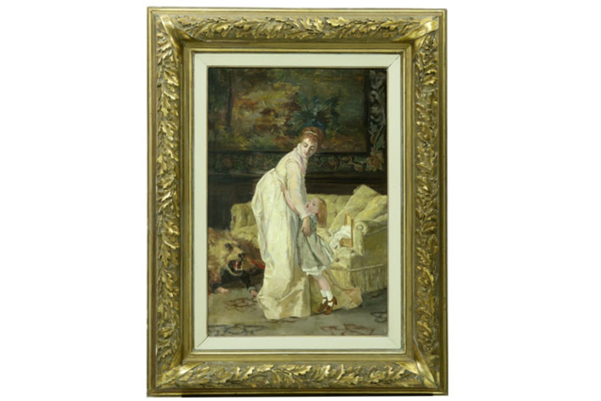 19th/20th Cent. Belgian oil on canvas - signed Emile Vermeersch - - VERMEERSCH [...]