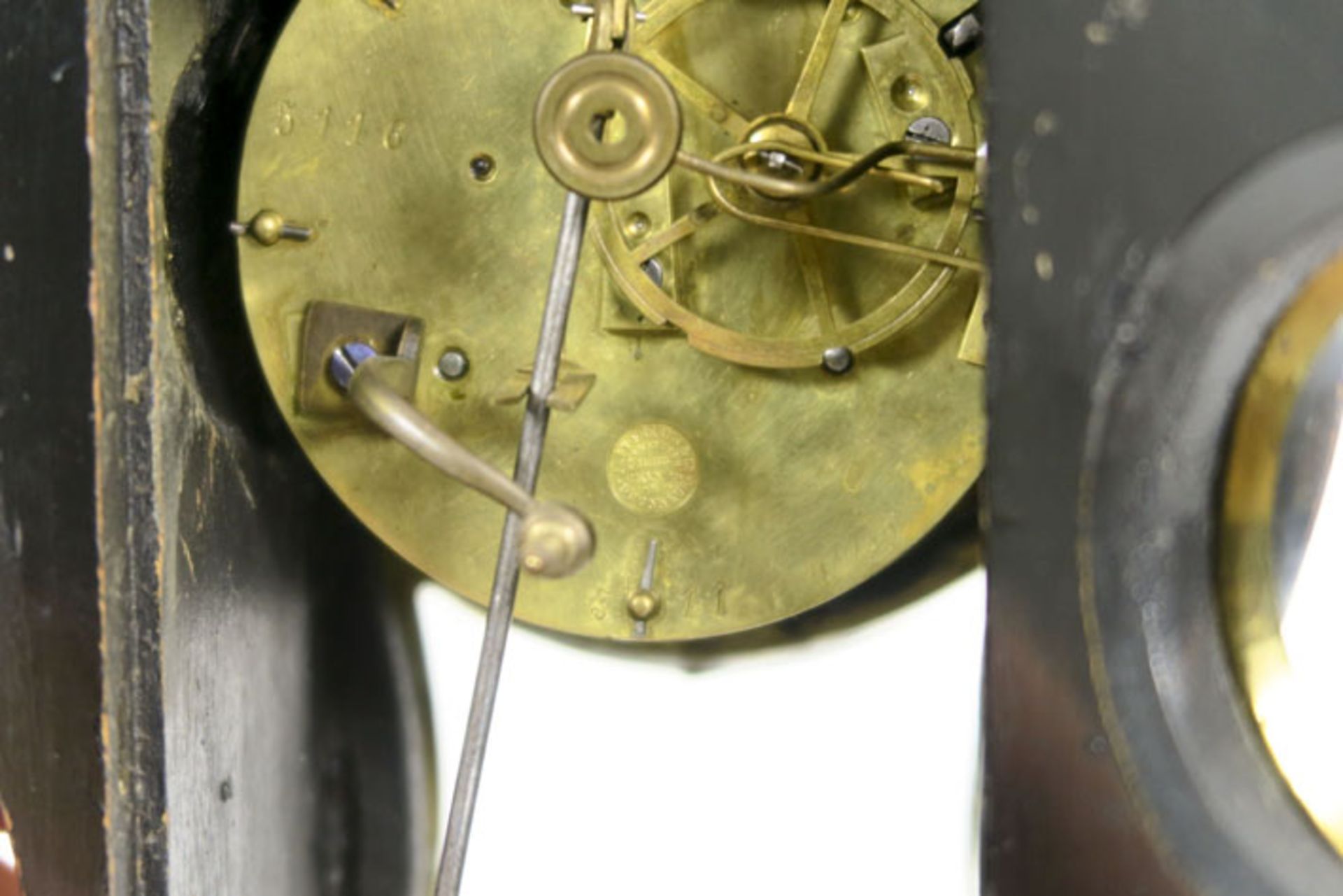 antique quite rare small Napoleon III clock in "Boulle" - with signed work - - [...] - Bild 5 aus 5