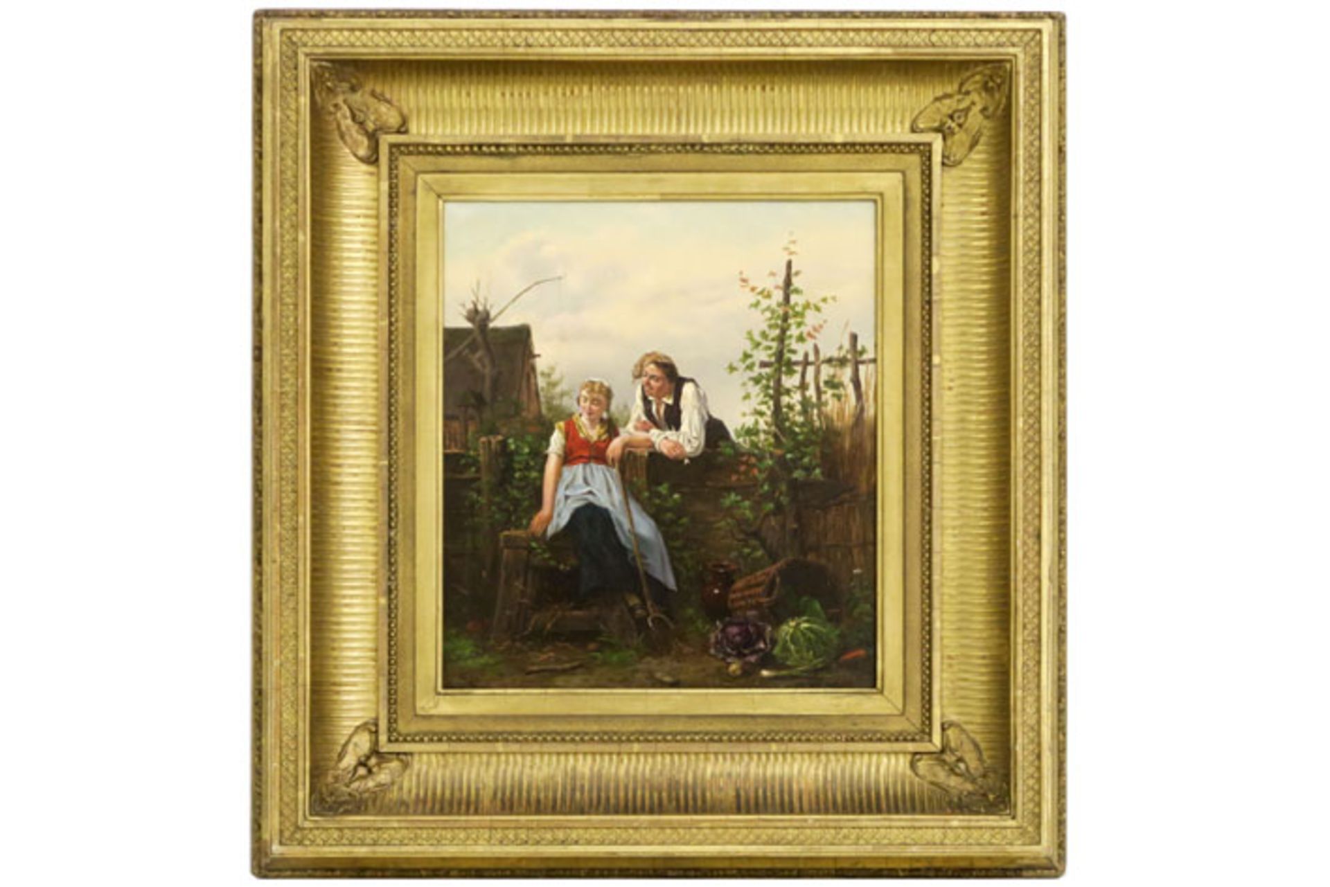 19th Cent. oil on panel - signed David Col, dated 1872 and with a certificate on the [...]