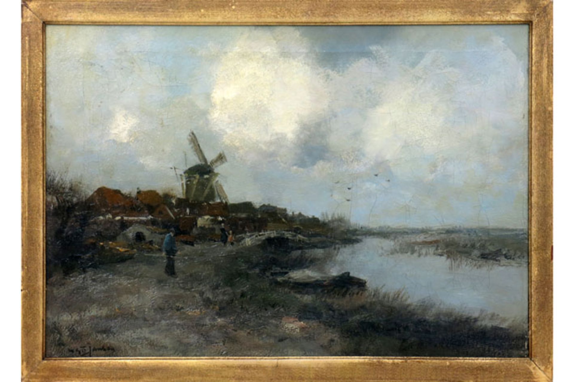 early 20th Cent. Dutch oil on canvas - signed Willem Jansen - - JANSEN WILLEM [...]