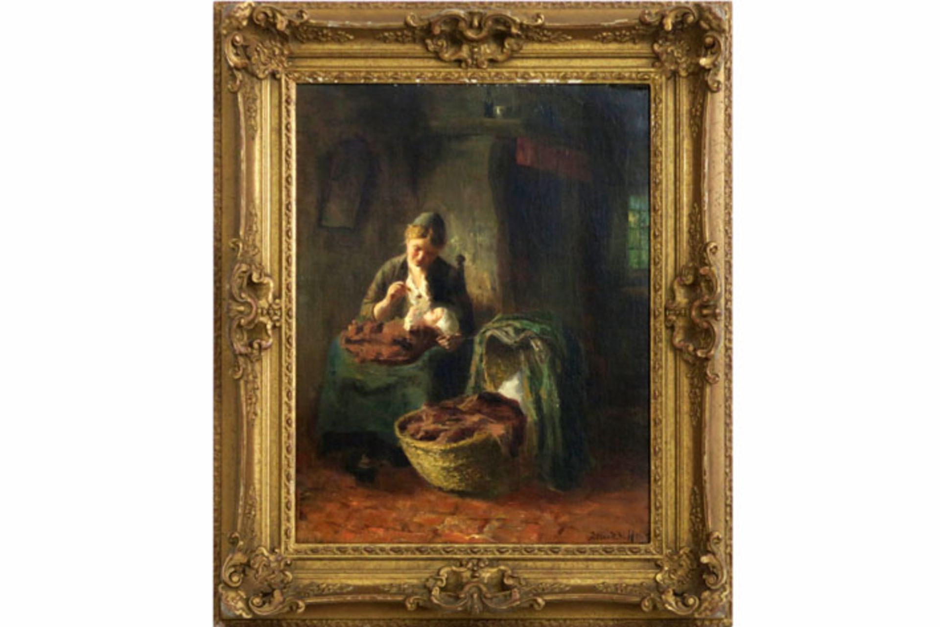 19th/20th Cent. Dutch oil on canvas - signed Bernard de Hoog - - DE HOOG BERNARD [...]