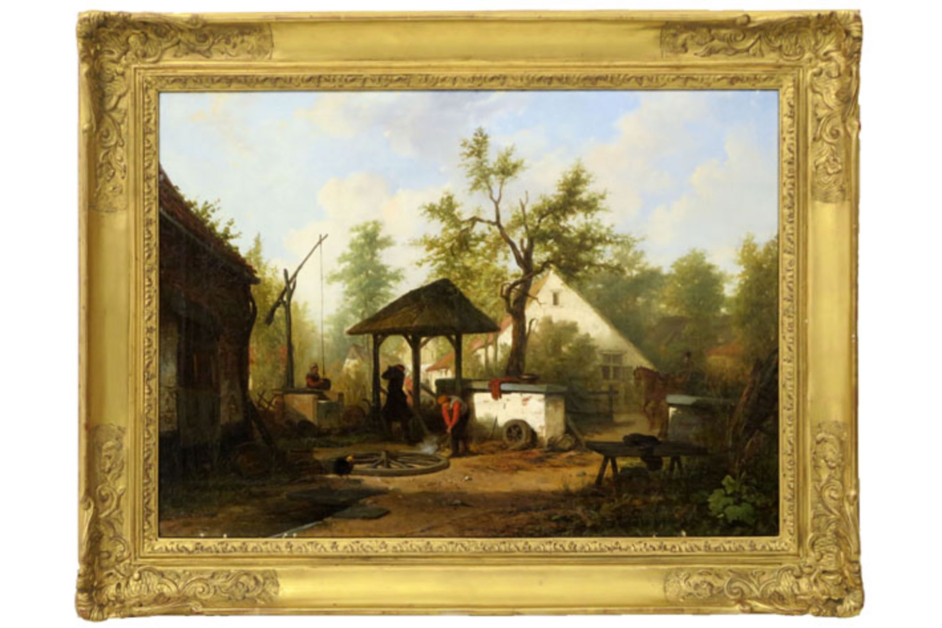 19th Cent. Belgian oil on canvas - signed Laurent Herman Redig and dated 1859 - - [...]