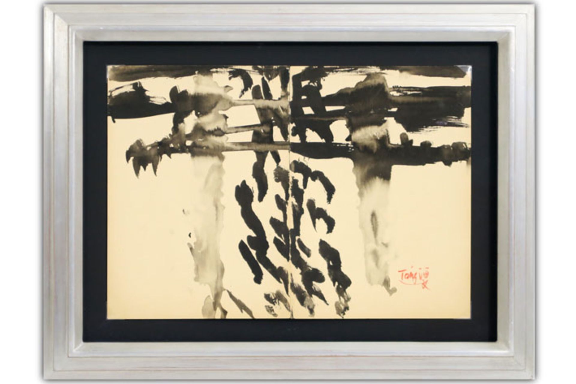 20th Cent. Chinese aquarelle - signed Haywen T'ang - to be dated 1972/75 with [...]