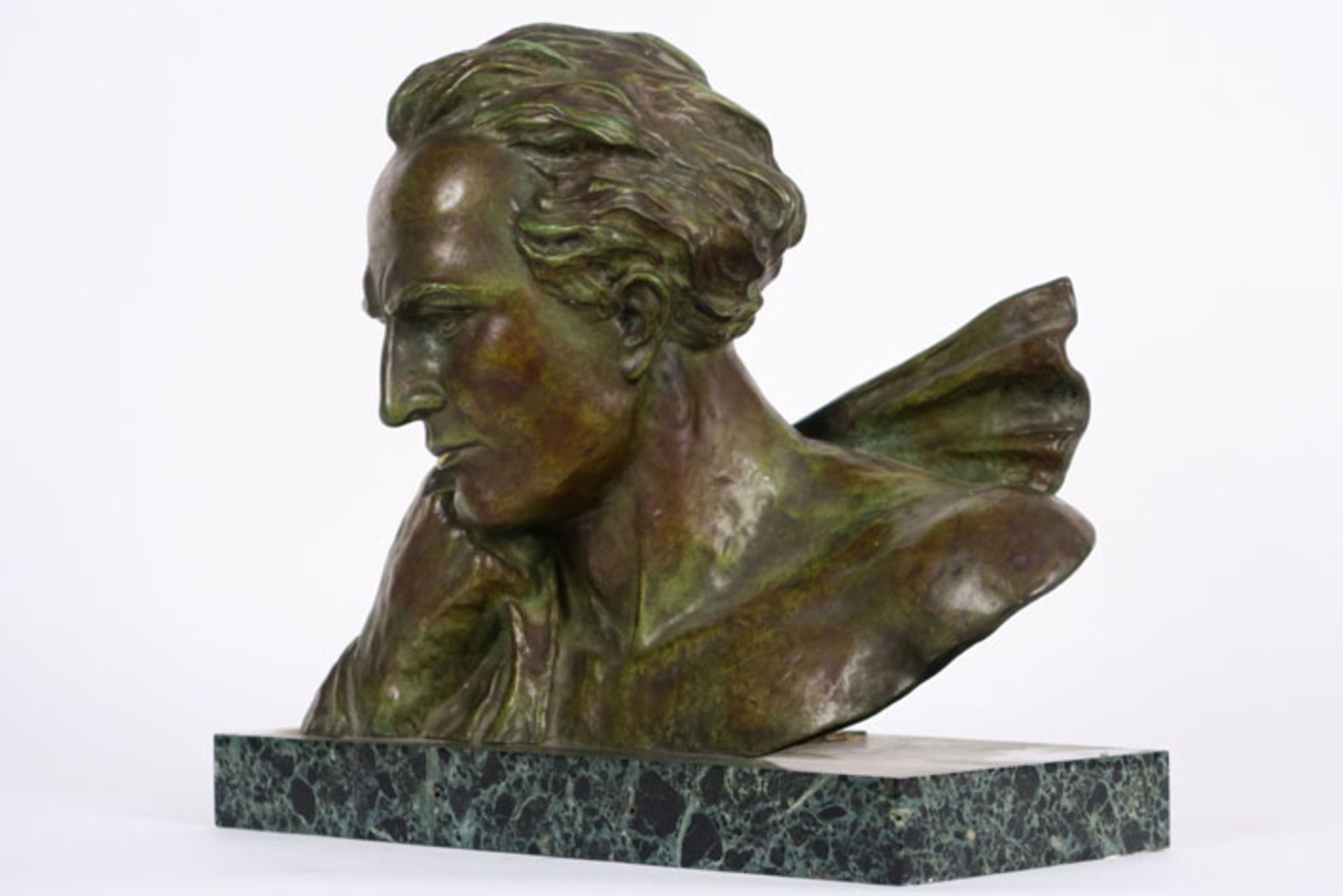 20th Cent. Belgian sculpture in bronze on marble base - signed Jan Martel - - [...] - Image 4 of 5