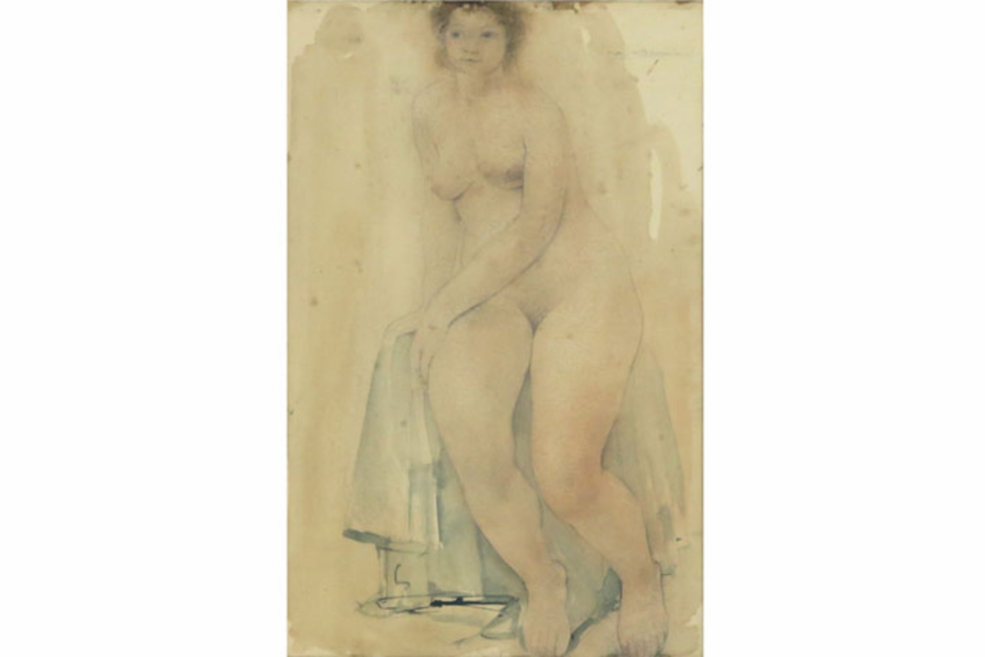 20th Cent. Belgian aquarelle - signed Gustaaf De Bruyne - - DE BRUYNE GUSTAAF [...] - Image 2 of 3