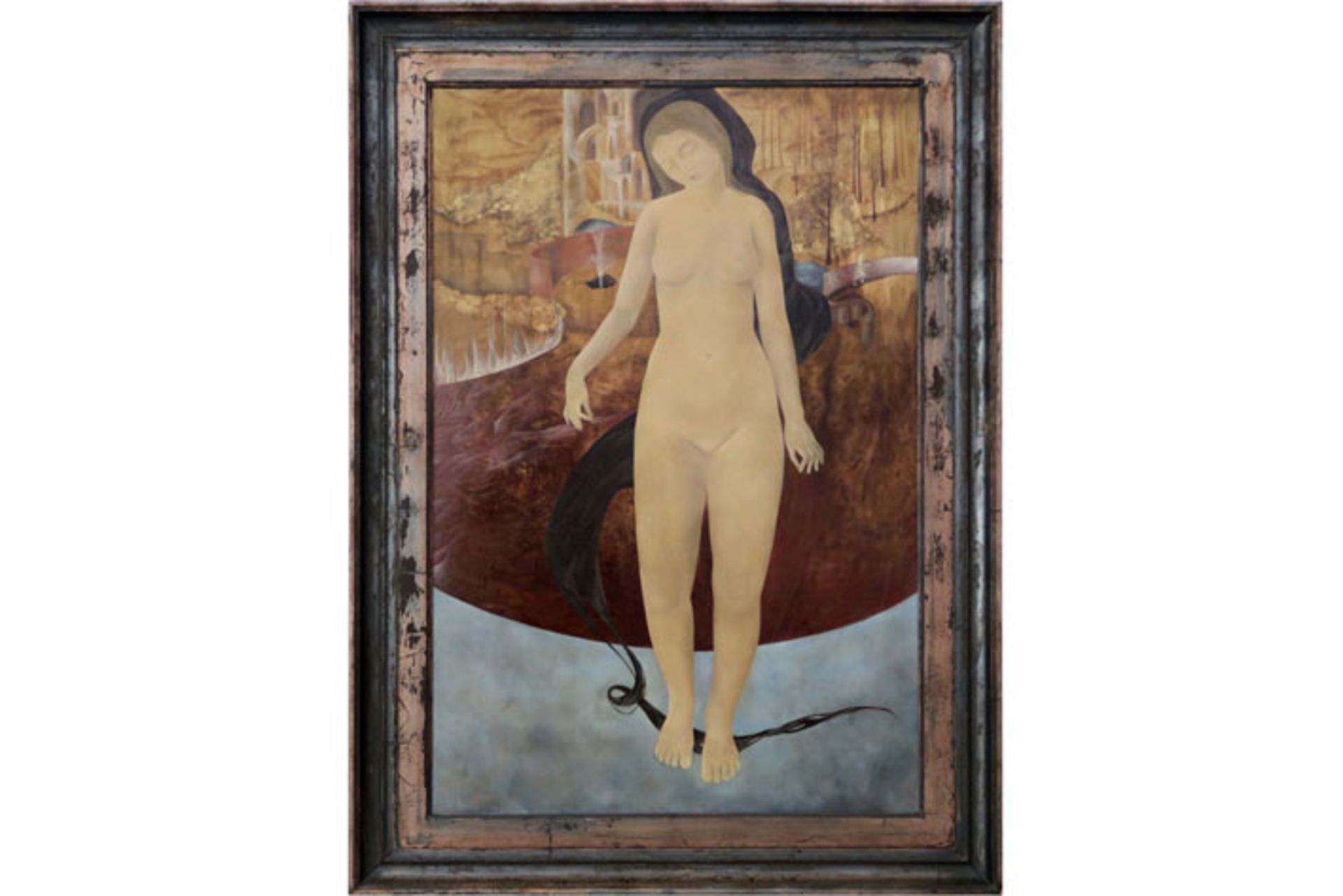 20th Cent. Belgian oil on panel - signed Sonja Bauters - - BAUTERS SONJA (° 1938) [...]