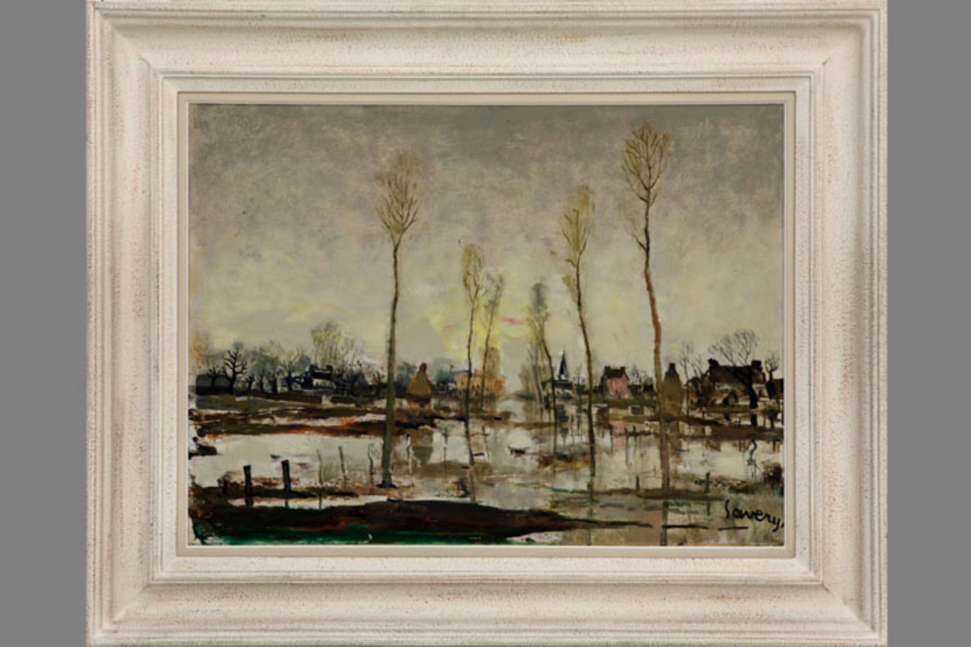 20th Cent. Belgian oil on panel - signed Albert Saverys - - SAVERYS ALBERT (1886 - [...]