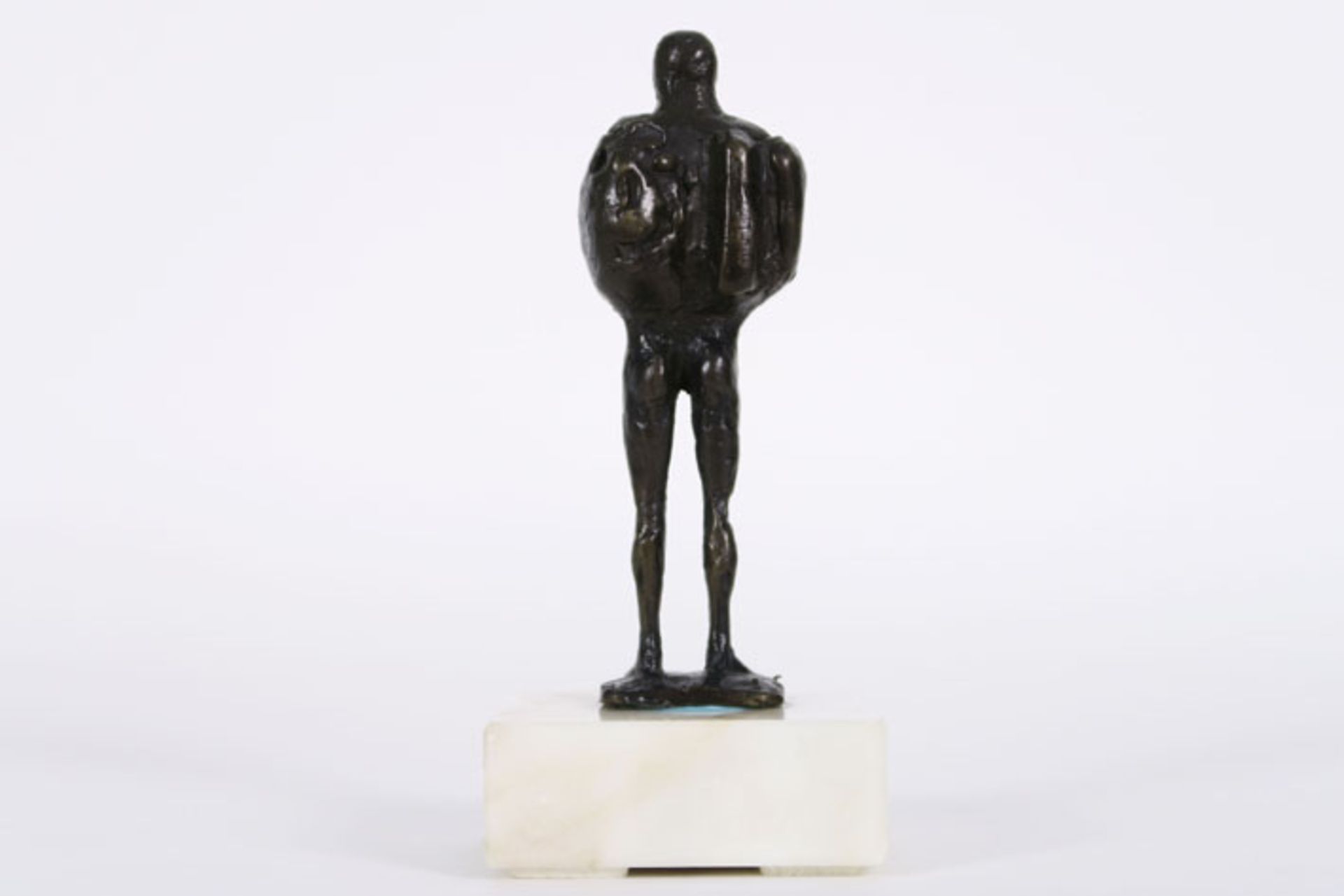 20th Cent. Belgian sculpture in bronze on its marble base - with monogram of Paul Van [...] - Bild 3 aus 6