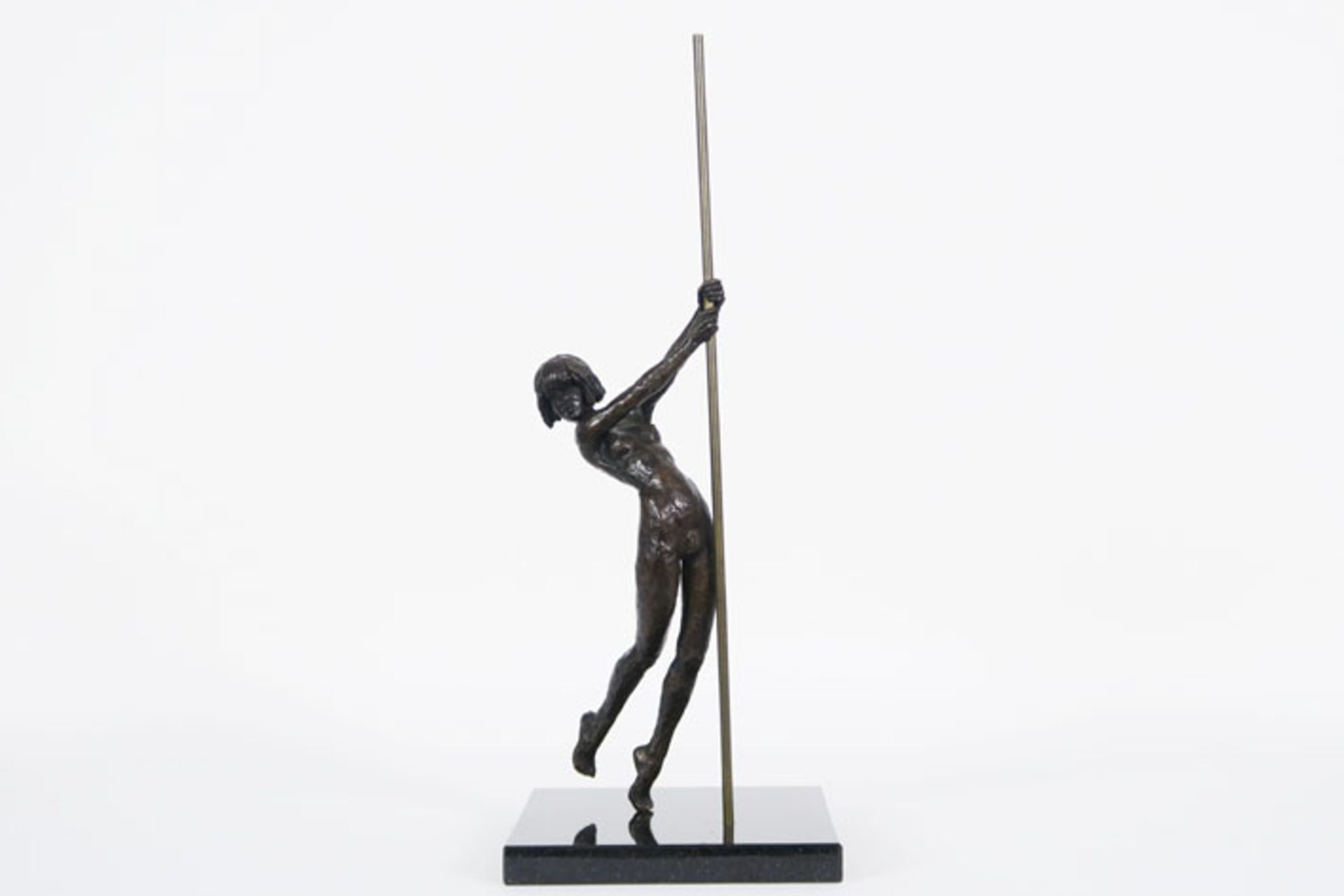 20th Cent. Belgian sculpture in bronze on its marble base - with certificate and [...]