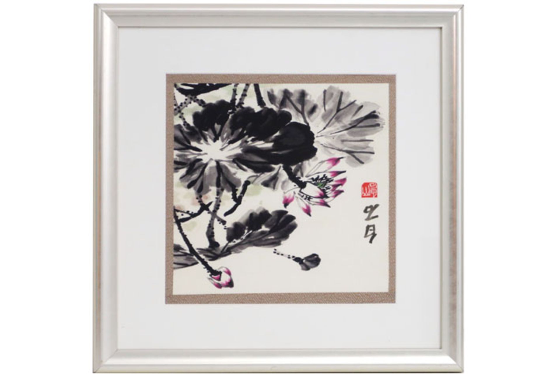 20th Cent. Chinese aquarelle - signed / attributed to Baishi QI prov : Sino-Belgian [...]