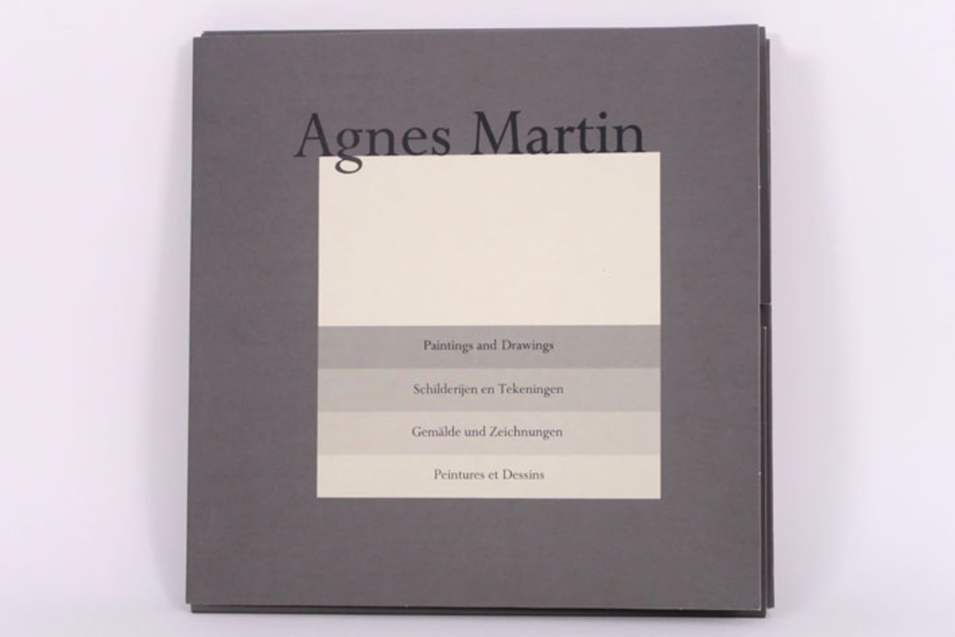 "Agnès Martin Paintings and drawings" portfolio with book and 10 graphic works on [...]