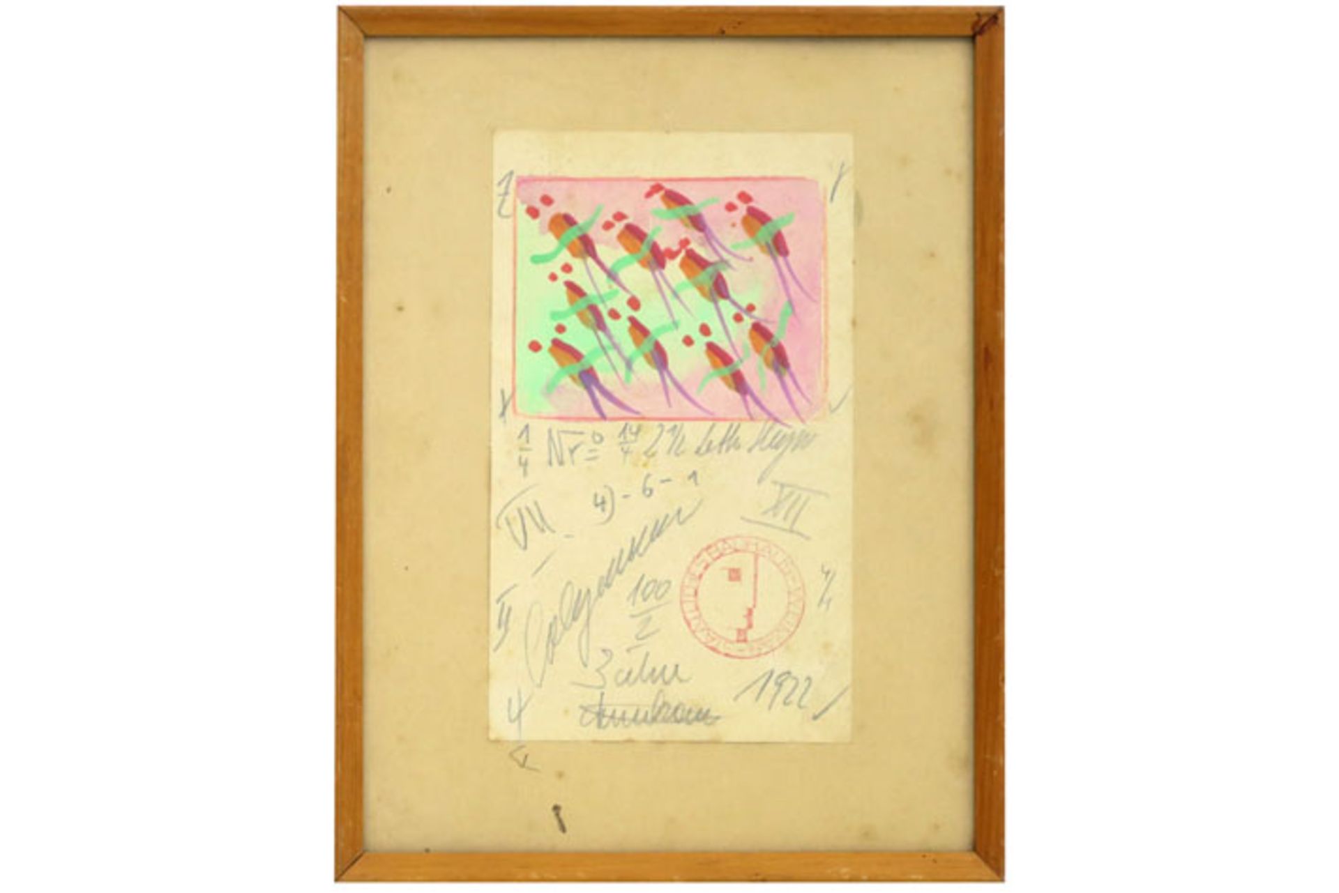 quite typical Lotte Seyerl mixed media painting - signed, dated 1922 and with the [...]