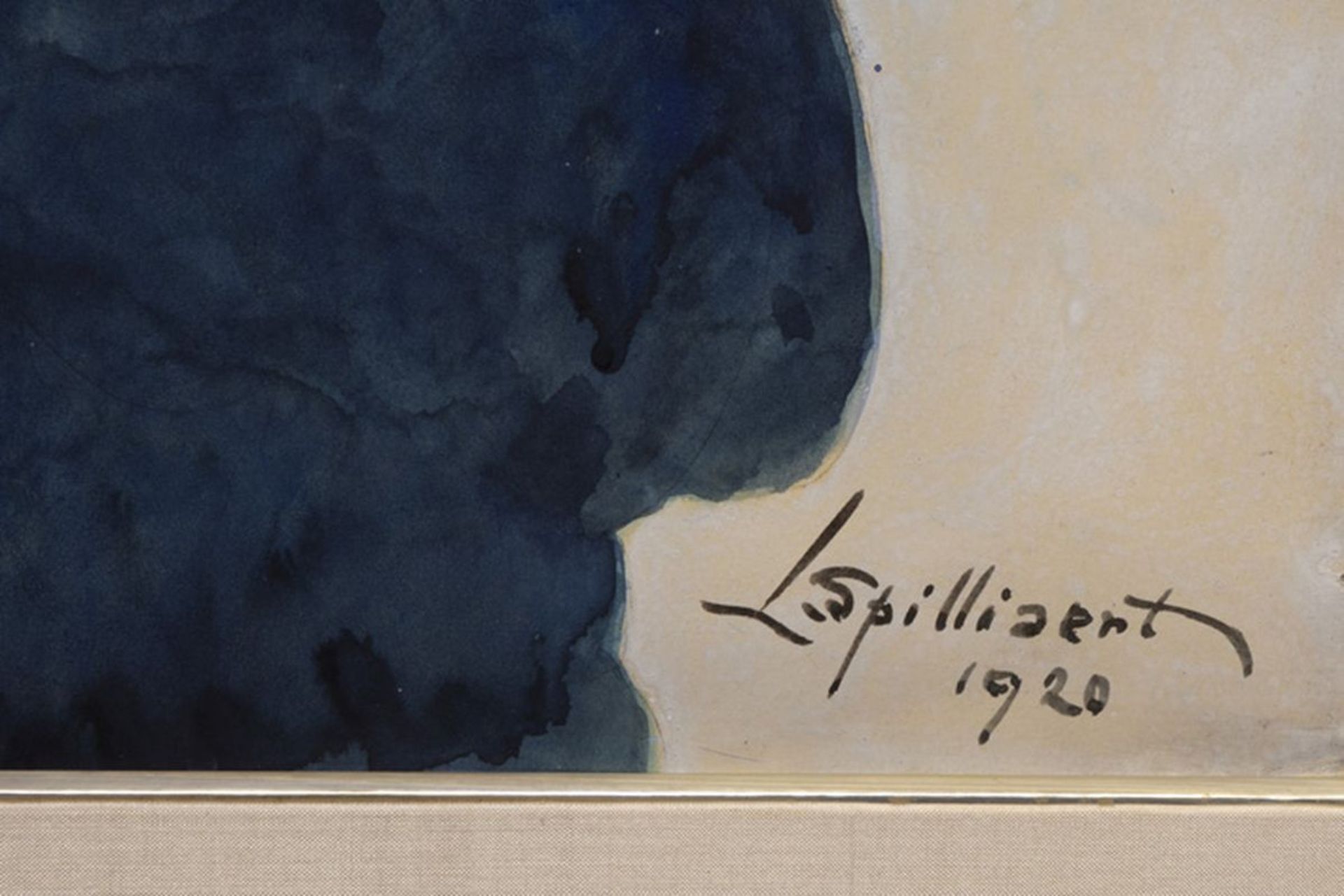 SPILLIAERT LÉON (1881 - 1946) schilderij in gemengde techniek (aquarel, pastel en [...] - Bild 3 aus 3