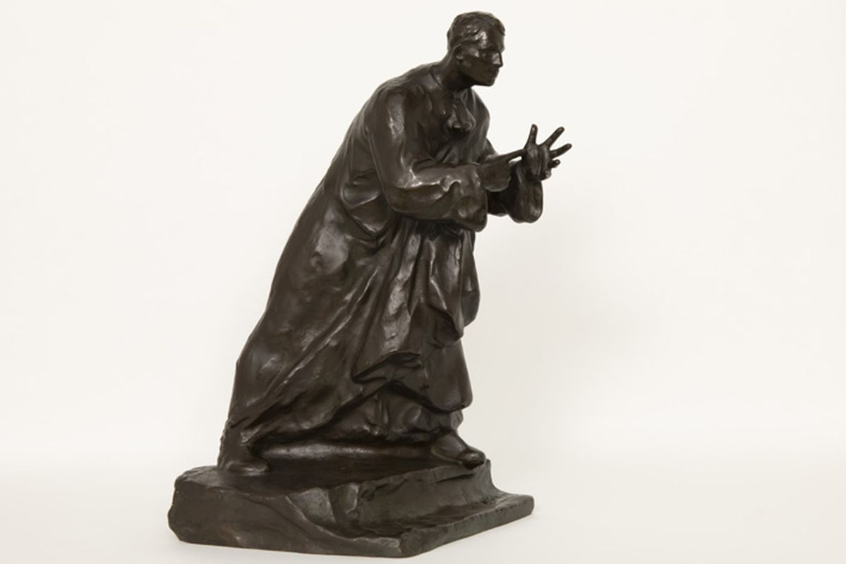 SARTEEL LEON (1882 - 1942) sculptuur in brons met zwartbruine patine getiteld [...]