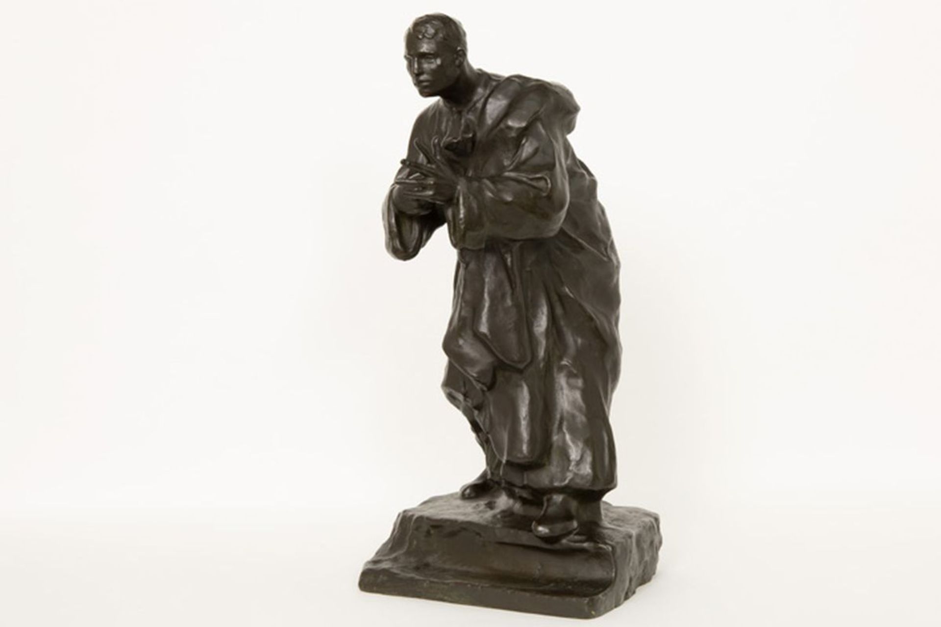 SARTEEL LEON (1882 - 1942) sculptuur in brons met zwartbruine patine getiteld [...] - Bild 2 aus 5