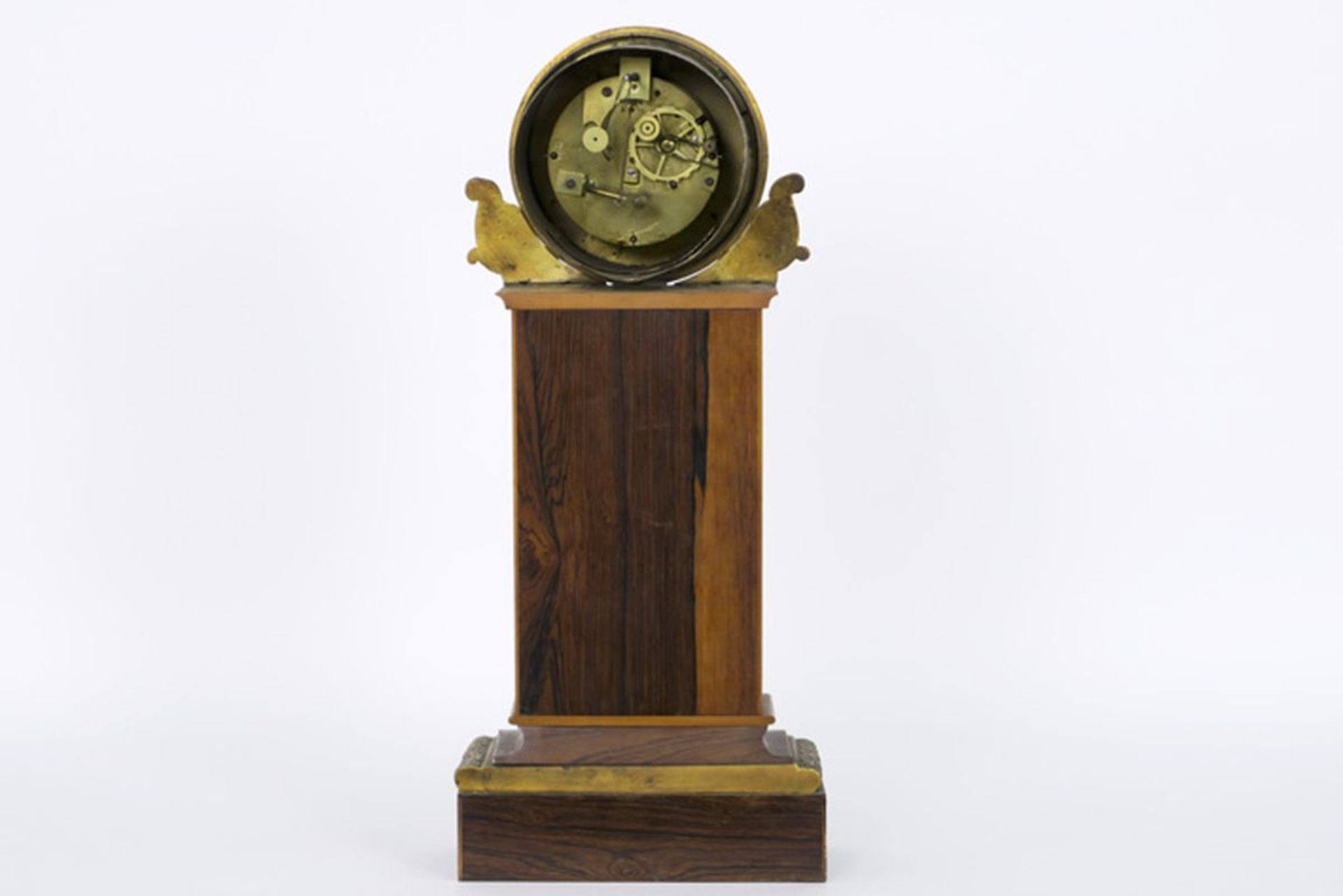 Antieke klok (met thermometer) met een kast in marqueterie, versierd met gedoreerd [...] - Bild 2 aus 3