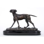 MÈNE PIERRE-JULES (1810 - 1879) kleine antieke sculptuur in brons : "Staande hond" [...]