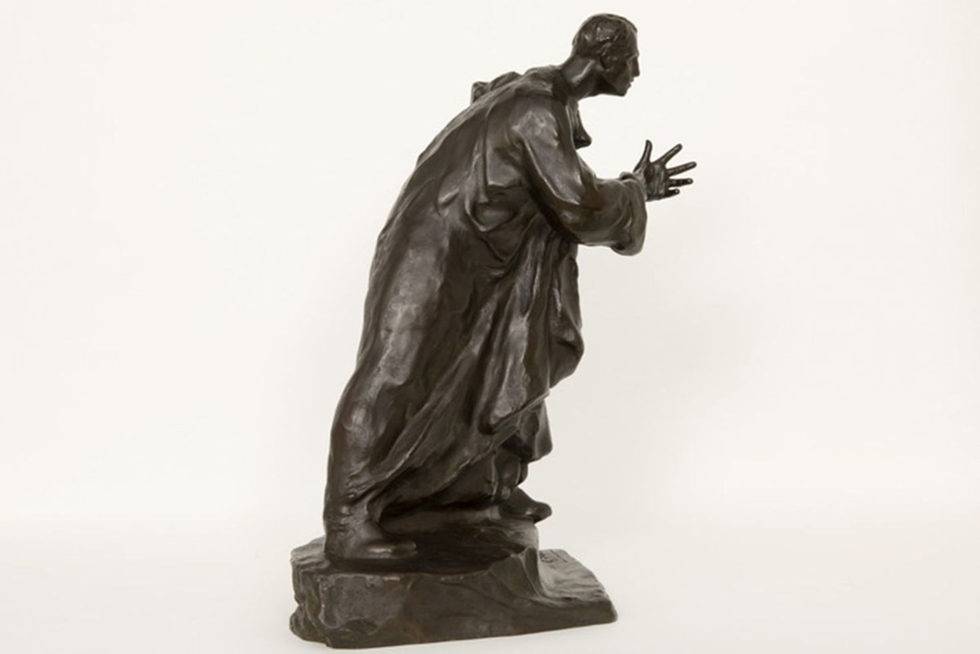 SARTEEL LEON (1882 - 1942) sculptuur in brons met zwartbruine patine getiteld [...] - Bild 4 aus 5