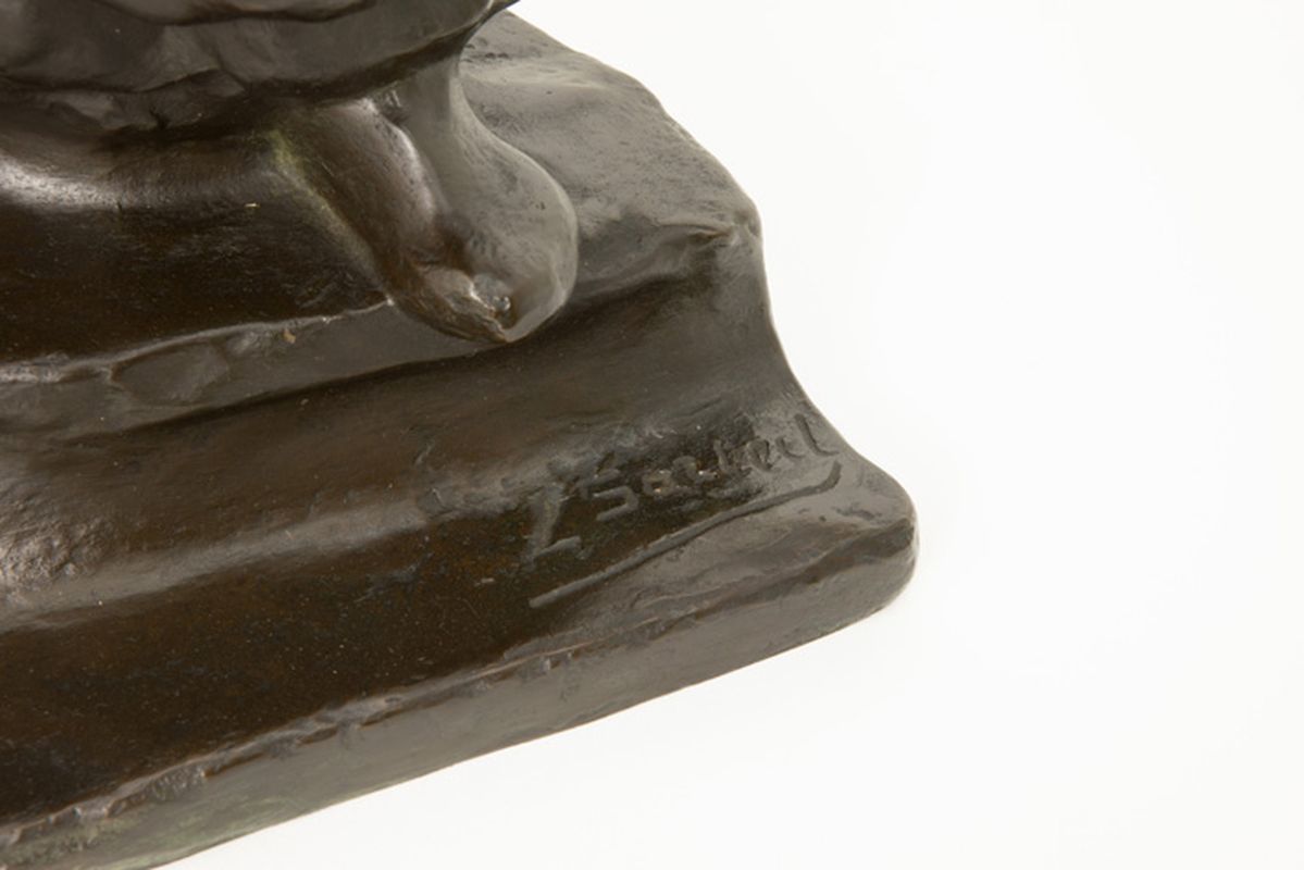 SARTEEL LEON (1882 - 1942) sculptuur in brons met zwartbruine patine getiteld [...] - Image 5 of 5