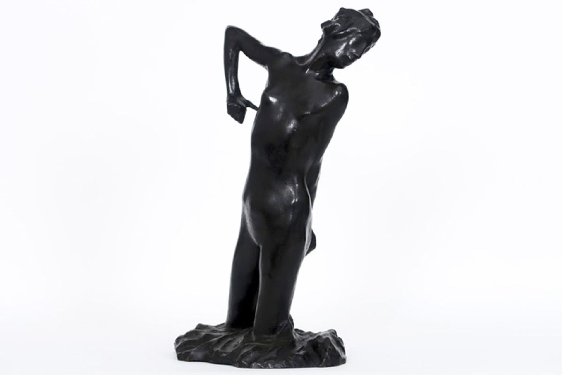 MINNE GEORGE (1866 - 1941) sculptuur in brons met bruine patine : "Baadster I" - in [...] - Bild 2 aus 5