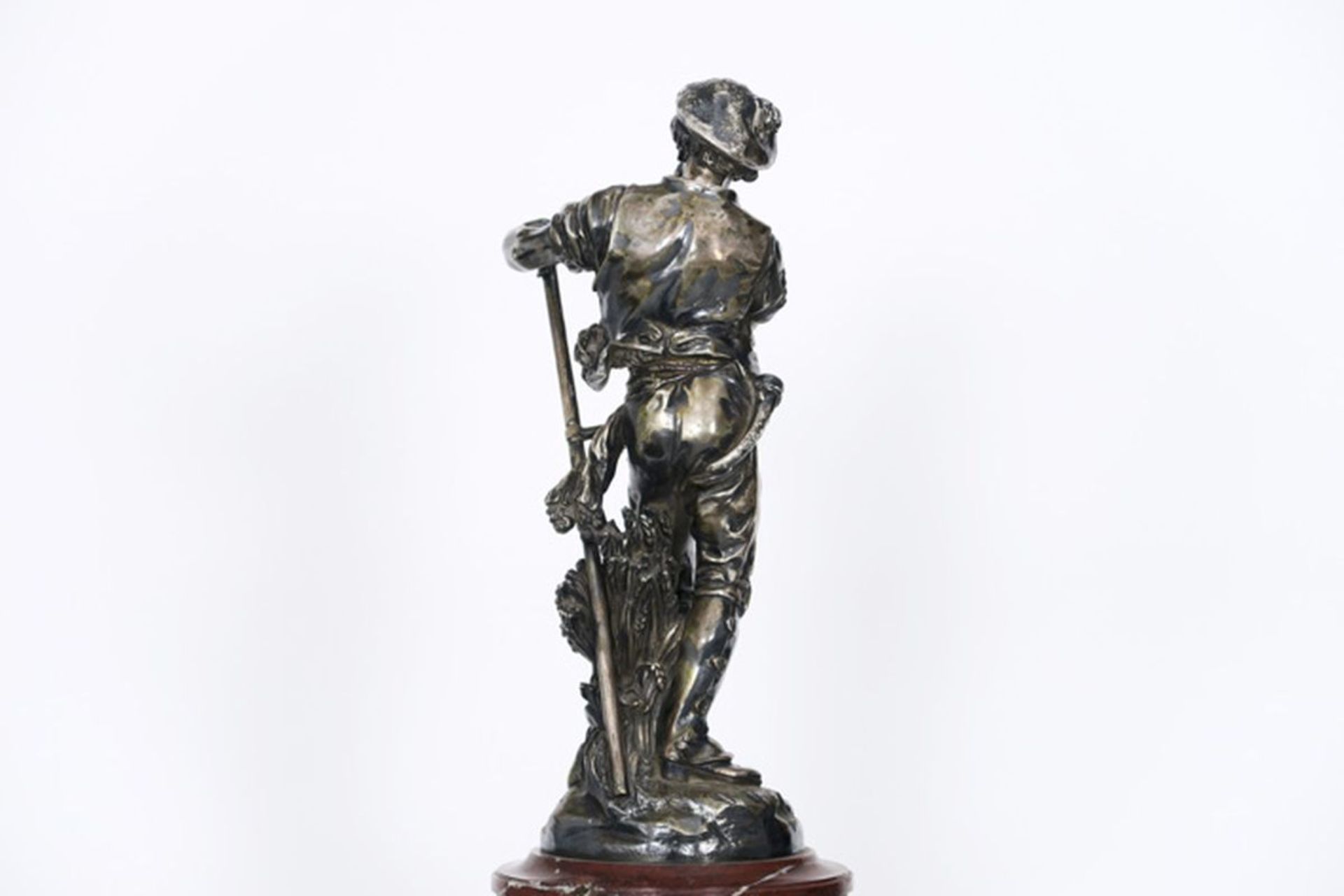 CHRISTOFLE et Cie negentiende eeuwse sculptuur in brons met zilverpatine met de [...] - Bild 3 aus 5