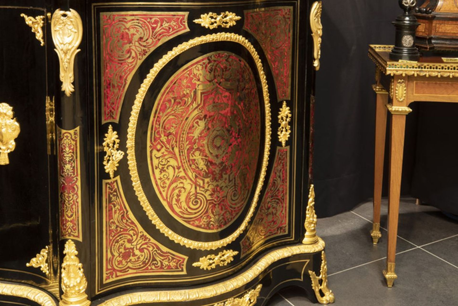 FRANKRIJK - ca 1850/70 zeer mooi paar Napoleon III-meubels in "Boulle" met fraai [...] - Bild 7 aus 7