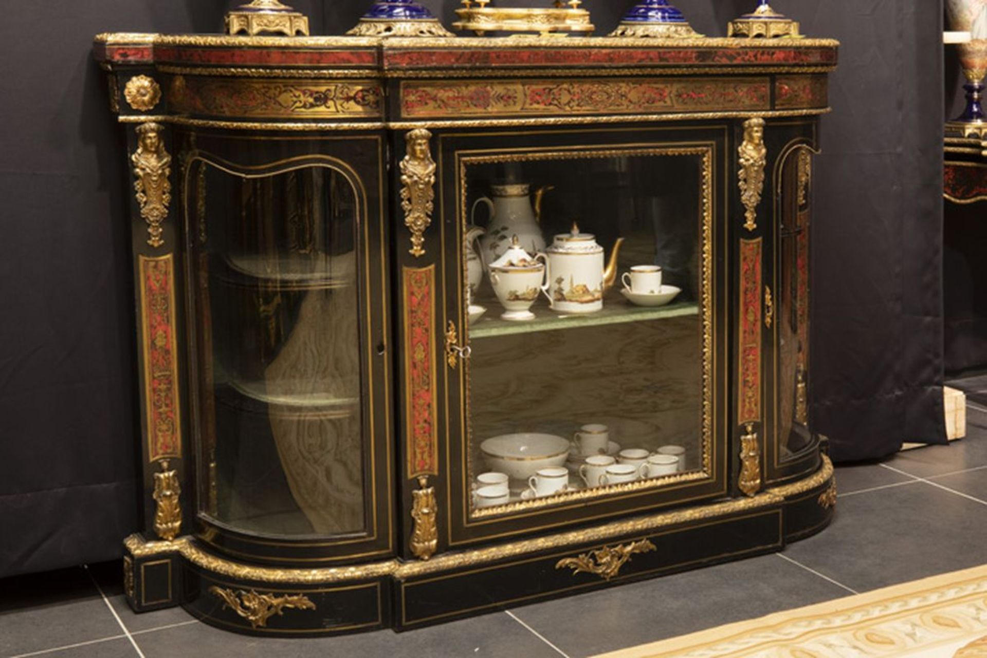 FRANKRIJK - ca 1850/70 fraai barok Napoleon III-dressoir in 'Boulle' (met [...] - Bild 2 aus 3