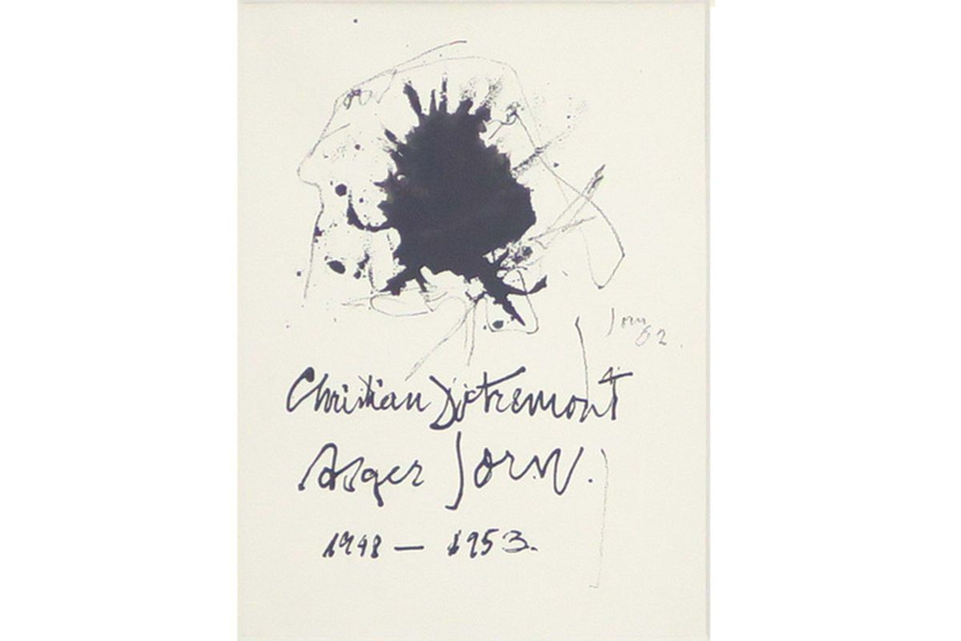 JORN ASGER (1914 - 1973) en DOTREMONT CHRISTIAN (1922 - 1979) tekening [...] - Bild 2 aus 3