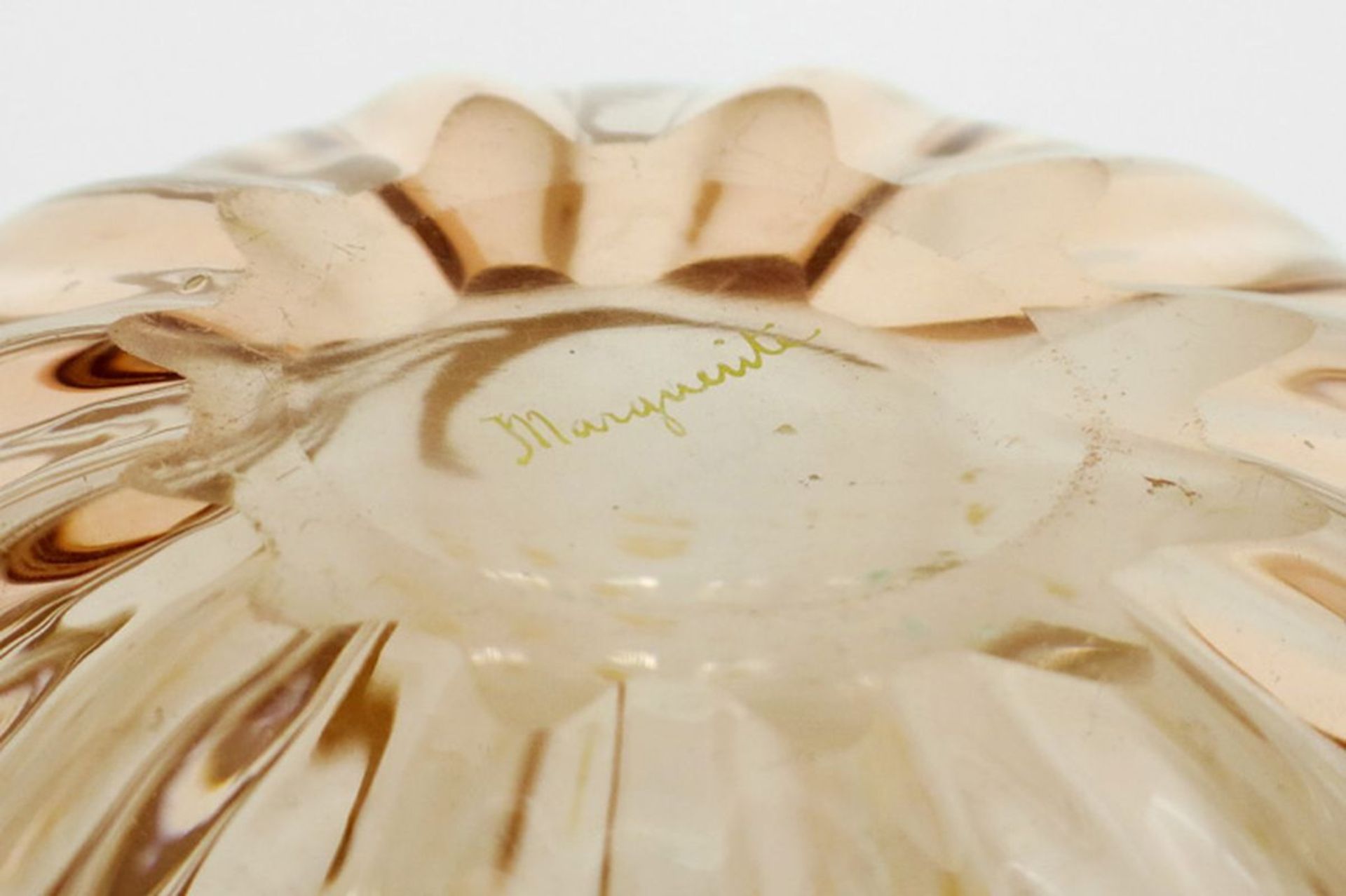 BACCARAT kleine bolvormige Art Nouveau-vaas met waaierkraag in kristalglas met een [...] - Bild 3 aus 3
