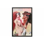 MARTINEAU ANTON (1926 - 1997) olieverfschilderij op doek : "Le Couple" - 153 x 101 [...]