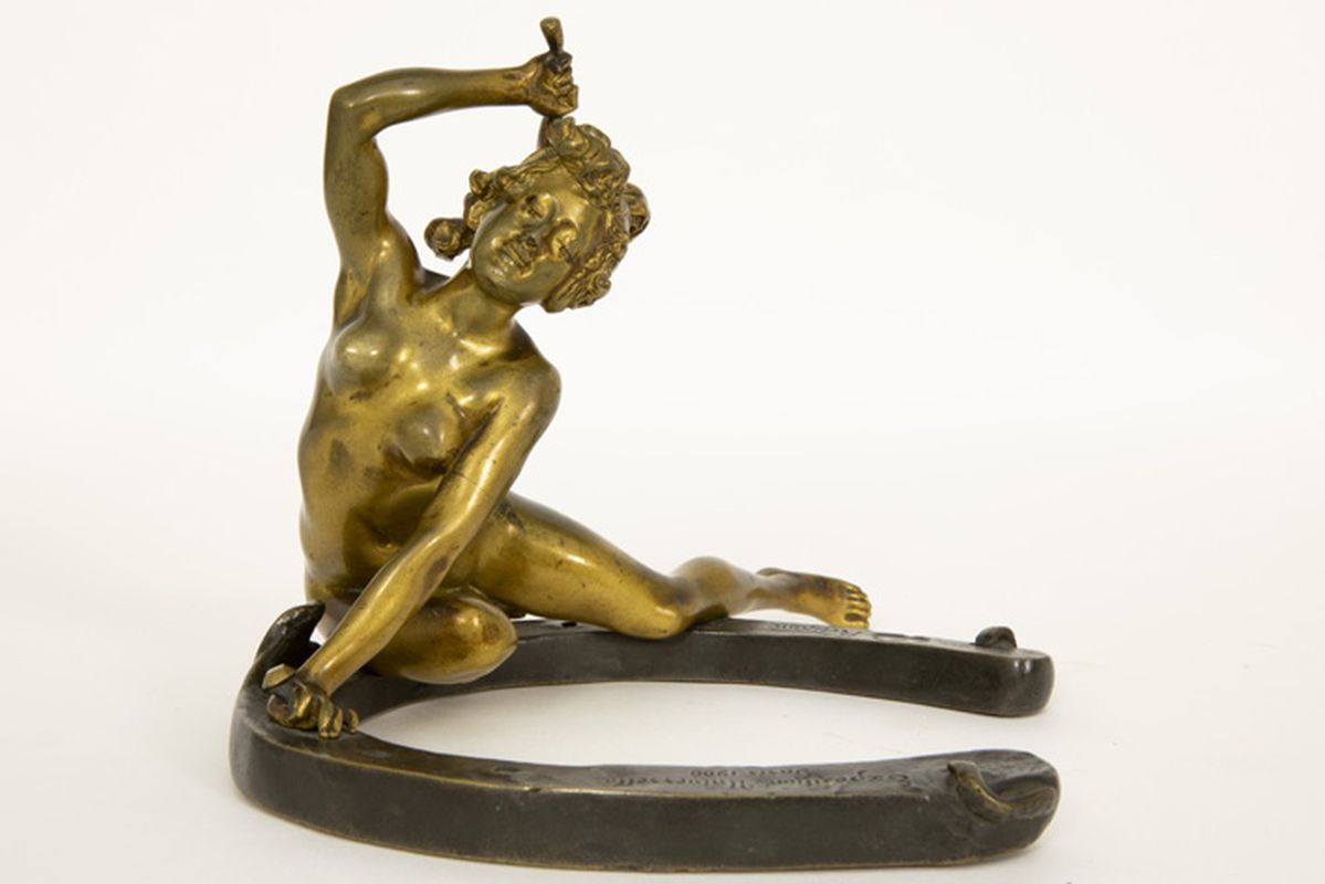 RÉCIPON GEORGES (1860 - 1920) sculptuur in brons met een thema typisch voor de Art [...]