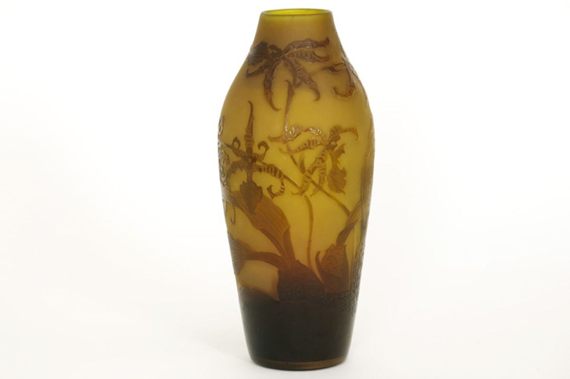 D'ARGENTAL kleine Art Nouveau-vaas in meerlagige cameo glaspasta met een floraal [...] - Bild 4 aus 5