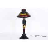 DAUM NANCY superbe champignonvormige Art Nouveau-lamp met kap en voet in cameo [...]