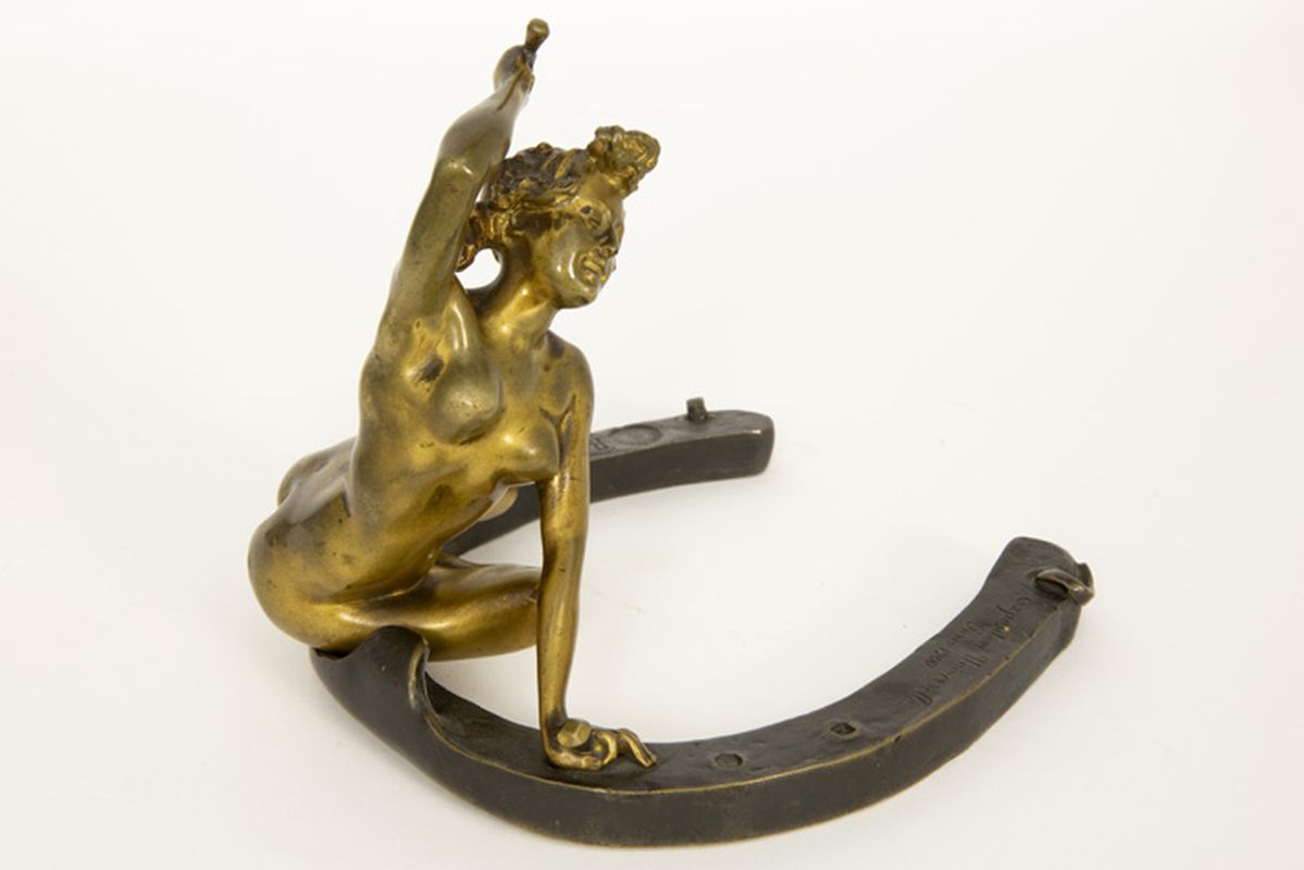 RÉCIPON GEORGES (1860 - 1920) sculptuur in brons met een thema typisch voor de Art [...] - Image 5 of 8