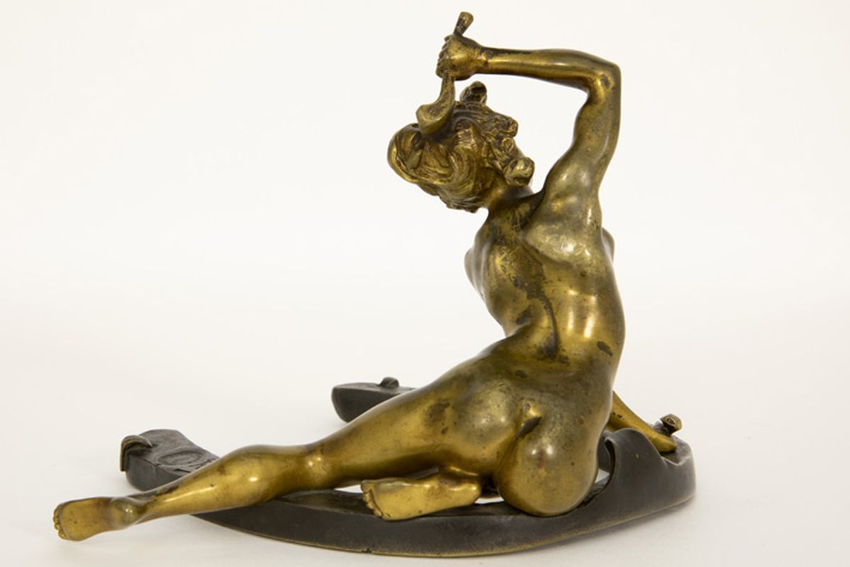 RÉCIPON GEORGES (1860 - 1920) sculptuur in brons met een thema typisch voor de Art [...] - Image 3 of 8