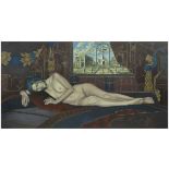 BAKARDJJIEV VALENTIN (° 1970) olieverfschilderij op doek : "Liggend naakt" - 80 x [...]