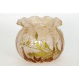 BACCARAT kleine bolvormige Art Nouveau-vaas met waaierkraag in kristalglas met een [...]