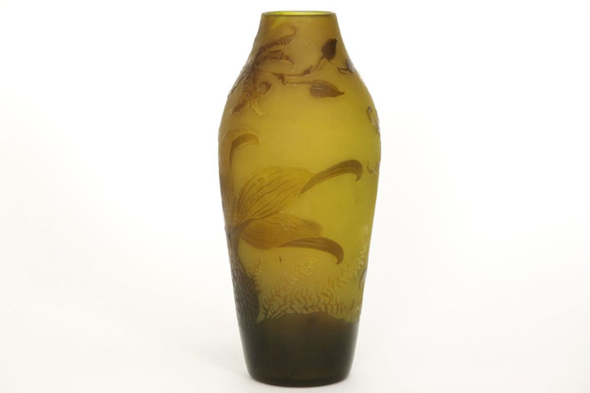 D'ARGENTAL kleine Art Nouveau-vaas in meerlagige cameo glaspasta met een floraal [...] - Bild 2 aus 5