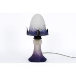 MÜLLER frêres LUNEVILLE champignonvormige Art Deco-lamp met montuur in smeedijzer [...]