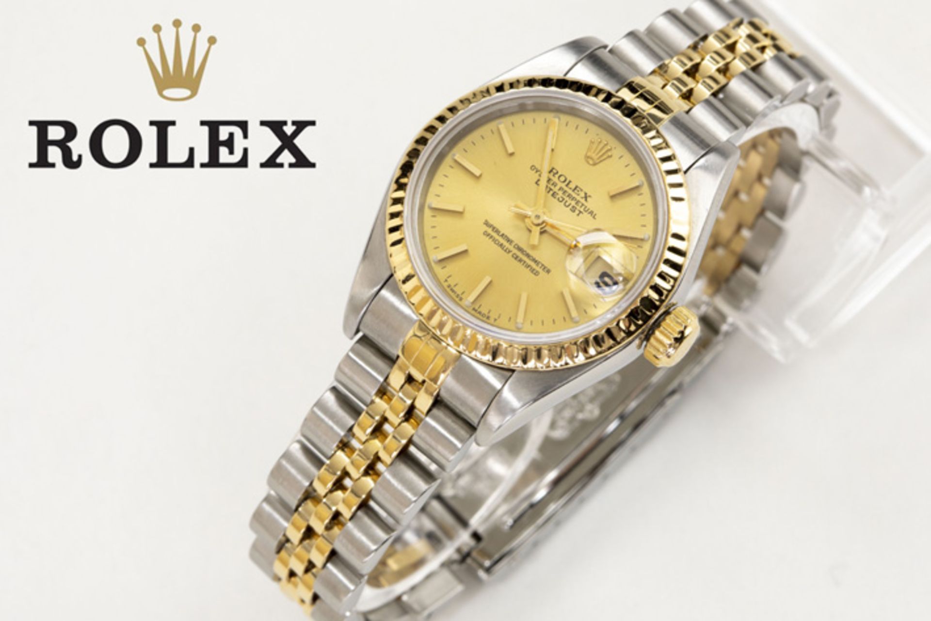 ROLEX volledig origineel automatisch damespolshorloge - model "Oyster Perpetual Date [...]