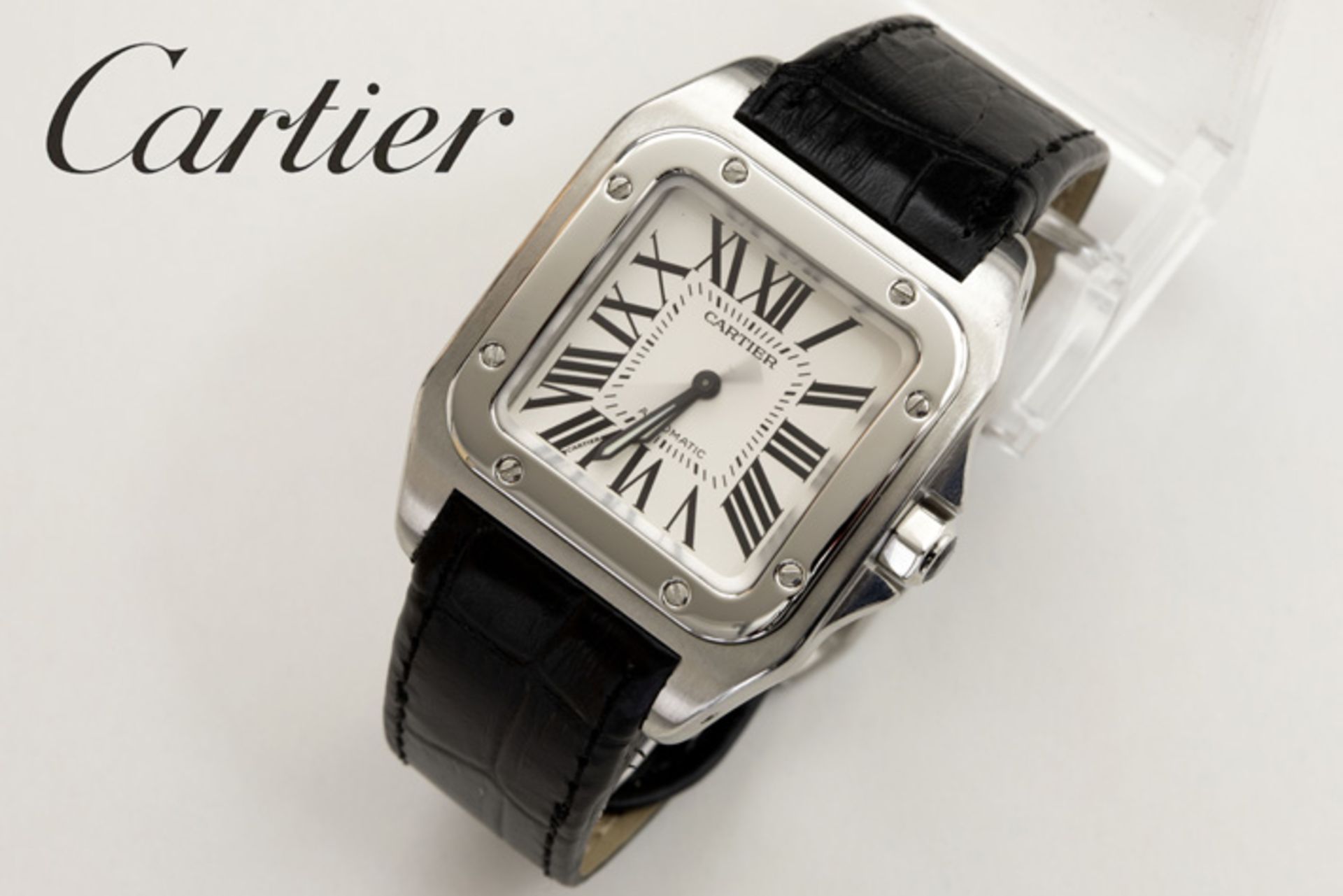 CARTIER volledig origineel automatisch polshorloge - nieuw model "Santos 100" (met [...]