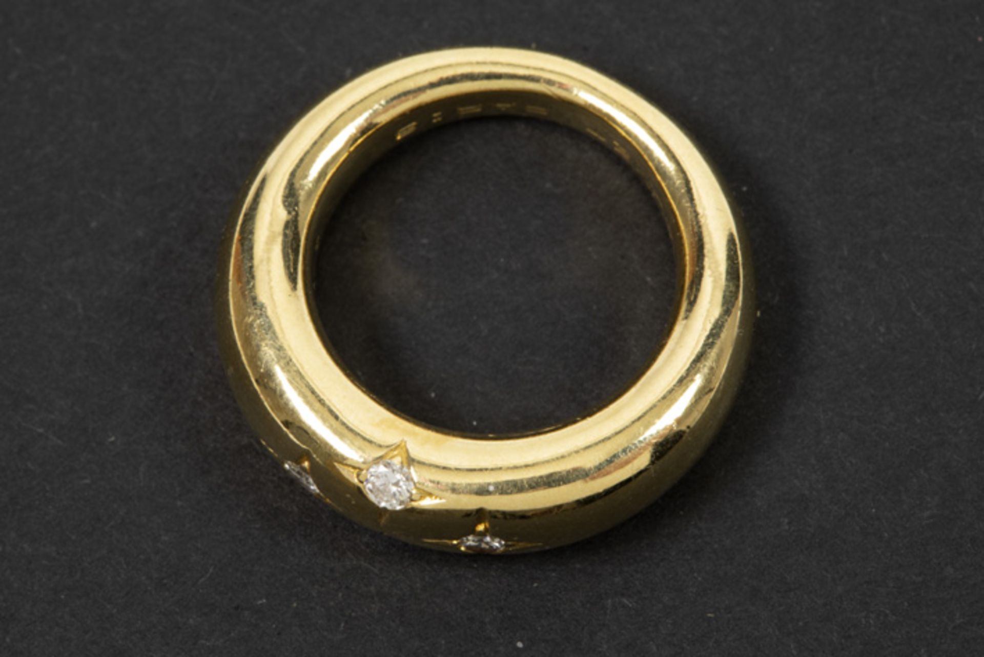 CHAUMET ring in geelgoud (18 karaat) met vier in de corpus gezette briljanten - in [...] - Bild 2 aus 2
