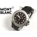 MONTBLANC volledig origineel automatisch polshorloge - model "GMT" - in staal met [...]